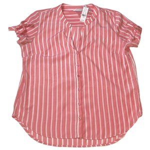 New NY&C New York & Company Striped Blouse Top